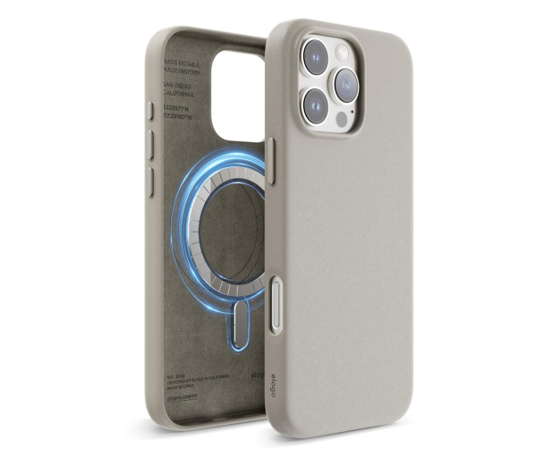 Elago Magnetic Leather do iPhone 16 Pro Max Light Grey ES16MSLE69PRO-LGY - 1278746 - zdjęcie